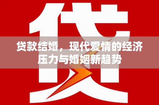 延平贷款结婚，现代爱情的经济压力与婚姻新趋势