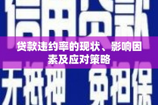 延平贷款违约率的现状、影响因素及应对策略