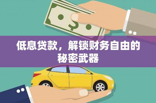延平低息贷款，解锁财务自由的秘密武器