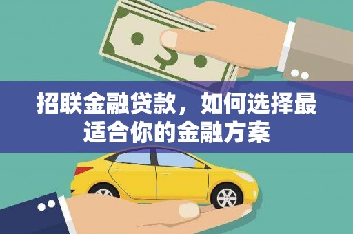 延平招联金融贷款，如何选择最适合你的金融方案
