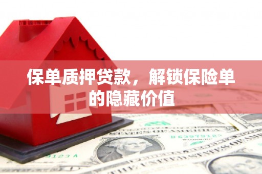 延平保单质押贷款，解锁保险单的隐藏价值