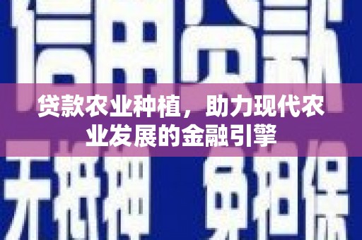 延平贷款农业种植，助力现代农业发展的金融引擎
