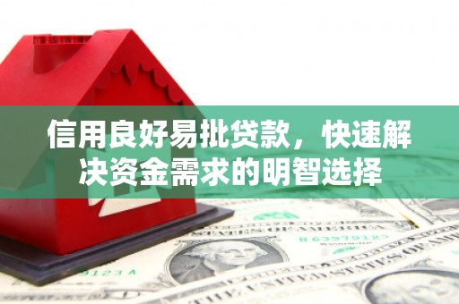 延平信用良好易批贷款，快速解决资金需求的明智选择