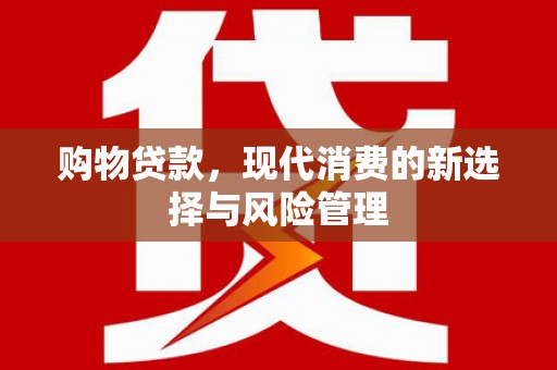 延平购物贷款，现代消费的新选择与风险管理