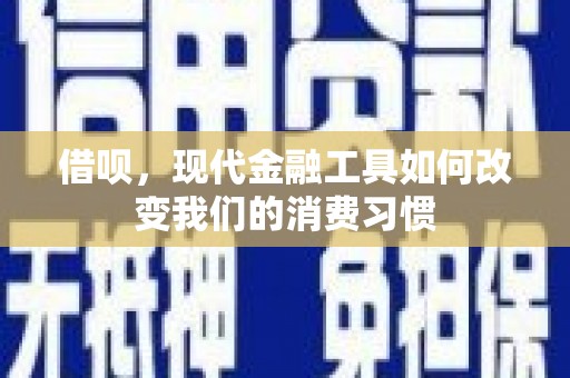 延平借呗，现代金融工具如何改变我们的消费习惯
