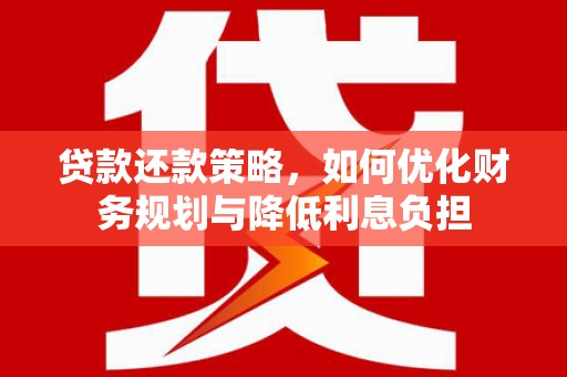 延平贷款还款策略，如何优化财务规划与降低利息负担