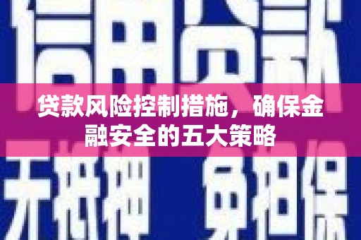 延平贷款风险控制措施，确保金融安全的五大策略