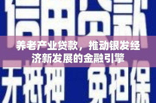 延平养老产业贷款，推动银发经济新发展的金融引擎