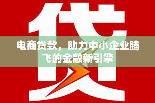 延平电商贷款，助力中小企业腾飞的金融新引擎