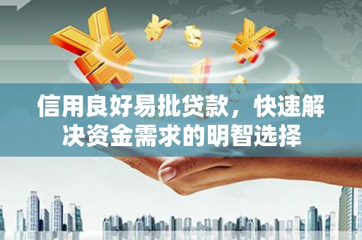 延平信用良好易批贷款，快速解决资金需求的明智选择