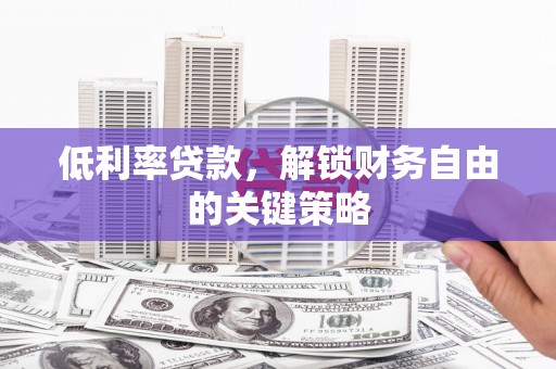 延平低利率贷款，解锁财务自由的关键策略