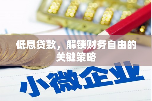 延平低息贷款，解锁财务自由的关键策略