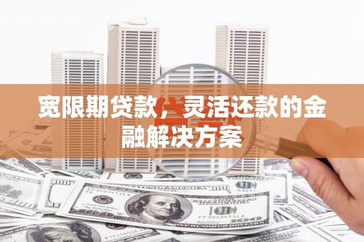延平宽限期贷款，灵活还款的金融解决方案