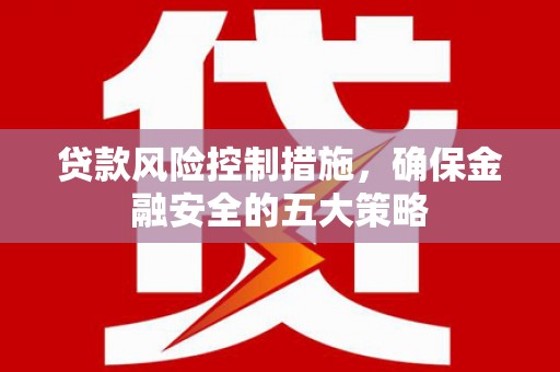 延平贷款风险控制措施，确保金融安全的五大策略