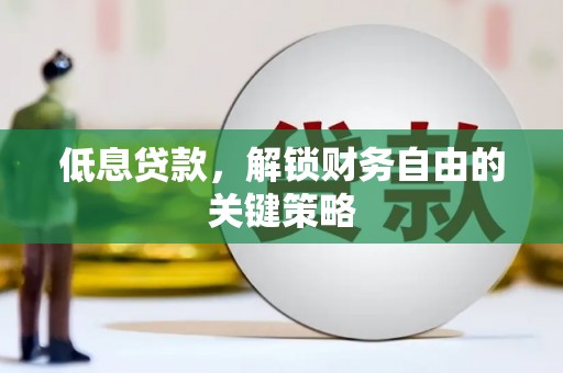 延平低息贷款，解锁财务自由的关键策略