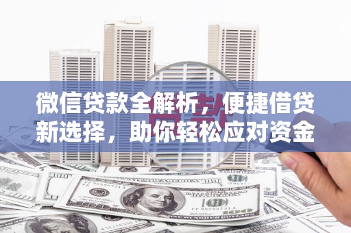 延平微信贷款全解析，便捷借贷新选择，助你轻松应对资金需求
